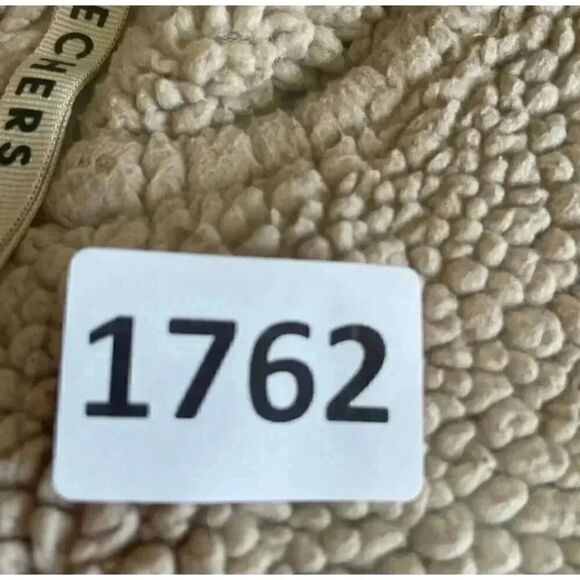 Skechers Boxy Sherpa Fleece Pullover Sweater Sweatshirt Long Sleeves SZ S # 1762 - Picture 14 of 15